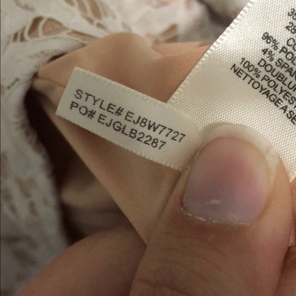 Eliza J White Lace Overlay Cold Shoulder Dress - Picture 4 of 7